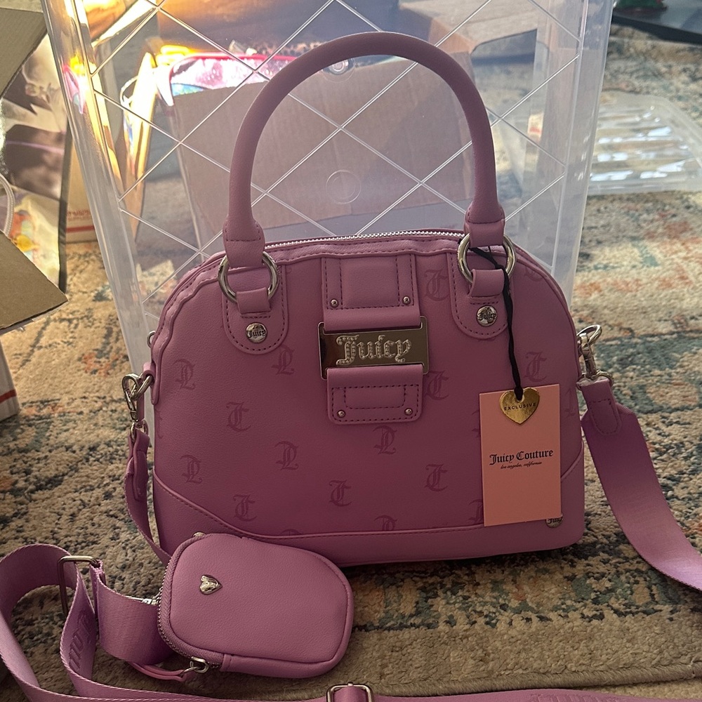 Juicy Couture Pink Satchel with Gold Details